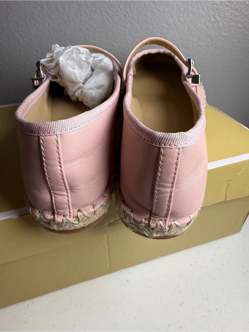 Michael Kors Lynn Ballet Espadrilles Mary Jane Size 9 Pink New